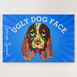 Puzzle Springer Spaniel cara de perro feo de 1000 piezas