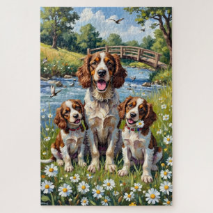 Puzzle Springer Spaniel Riverside Daisy Art