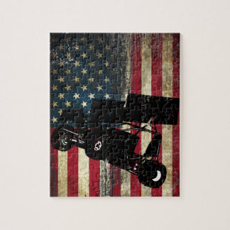 Puzzle Sprint Car American Flag