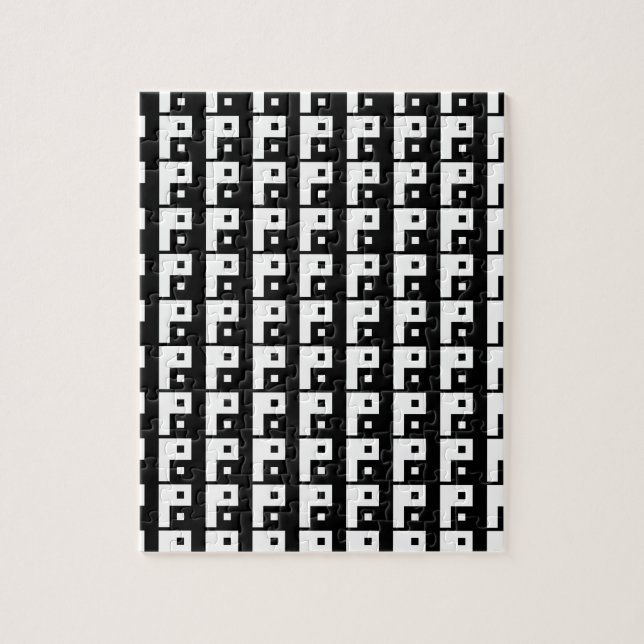 Puzzle Square Yin Yang (Vertical)