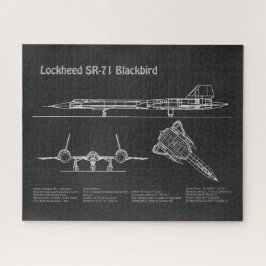 Puzzle SR-71 Blackbird - Planes de Plano de Plano Azul de