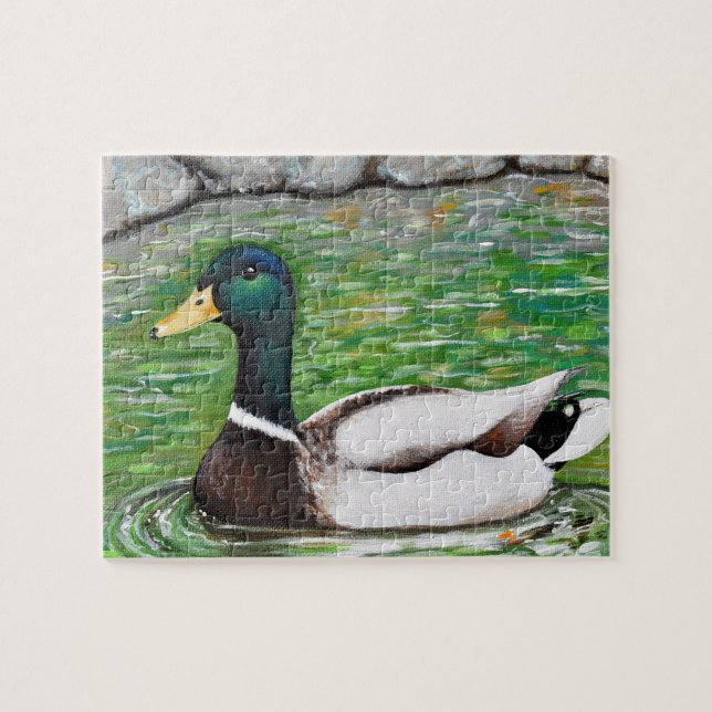Puzzle Sr. Mallard Duck Painting (Horizontal)
