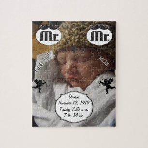 Puzzle Sr. Mustache Lil Man Baby Boy Stats