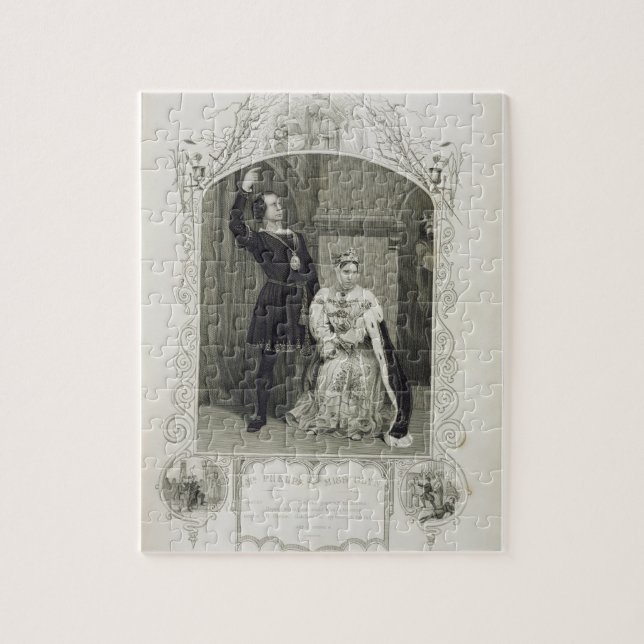 Puzzle Sr. Phelps como Hamlet y Srta. Glyn como reina (Vertical)