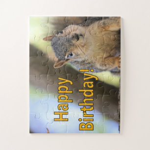 Puzzle Sr. Squirrel deseando un cumpleaños feliz