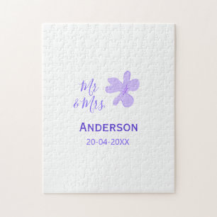 Puzzle Sr & Sra agregar apellido fecha año favor de boda 