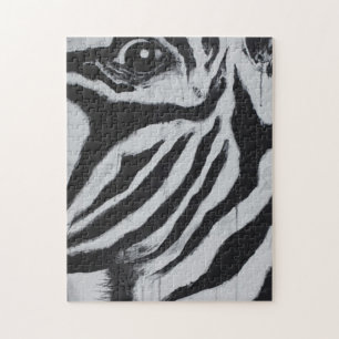 Puzzle Sr. Zebra Wildlife Arte Único de Retrato Animal