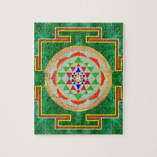 Puzzle Sri Yantra/Sri Chakra en color (Vertical)