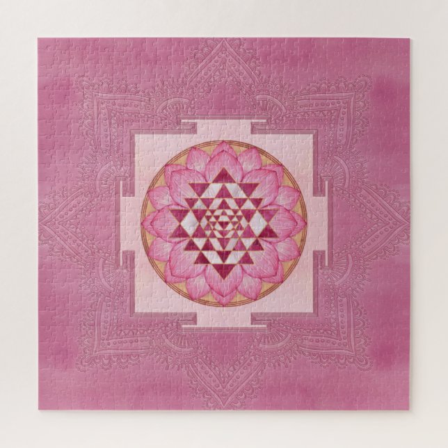 Puzzle Sri Yantra / Sri Chakra en loto (Vertical)