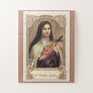 Puzzle St. católico Teresa la pequeña flor de Jesús
