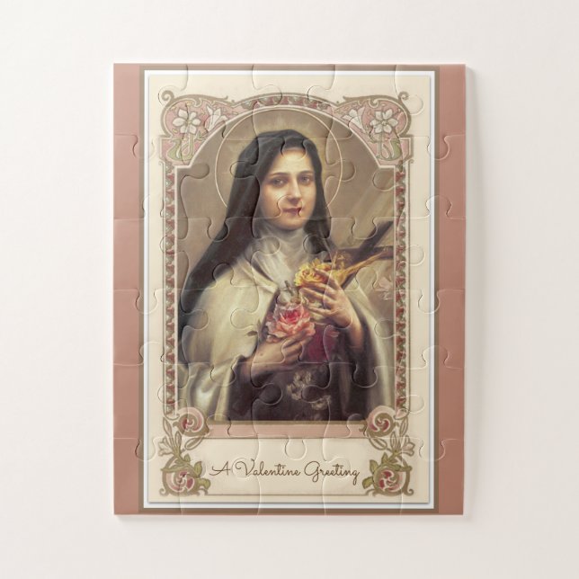 Puzzle St. católico Teresa la pequeña flor de Jesús (Vertical)