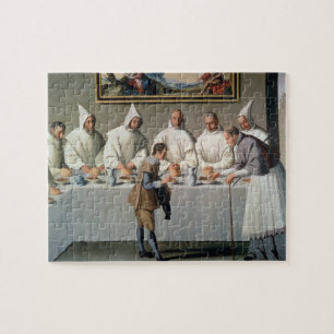 Puzzle St. Hugh de Cluny (1024-1109) en el refectorio de
