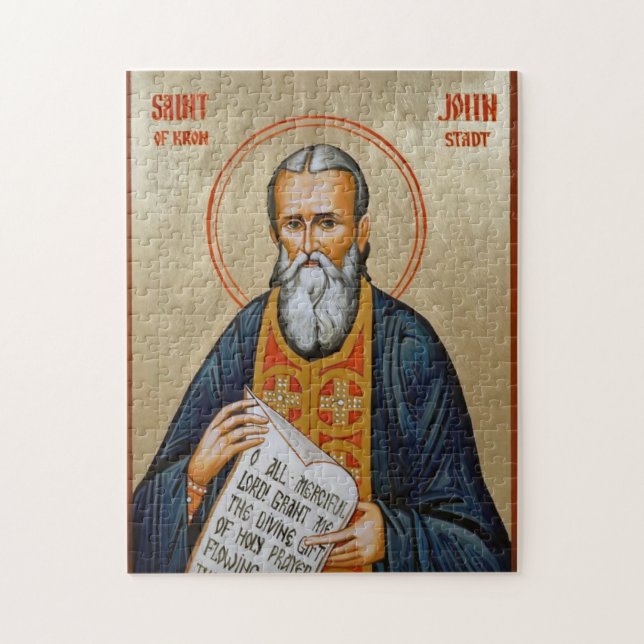 Puzzle St. John Kronstadt Orthodox Christian Icon (Vertical)