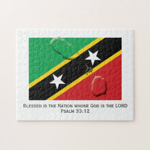 Puzzle ST KITTS NEVIS   Nación Bendecida   BANDERA KITTIT