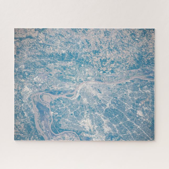 Puzzle St. Louis, Missouri A Lo Largo Del Río Misisipi. (Horizontal)