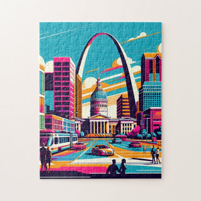 Puzzle St Louis, Missouri | El Arco De La Puerta De Enlac (Vertical)