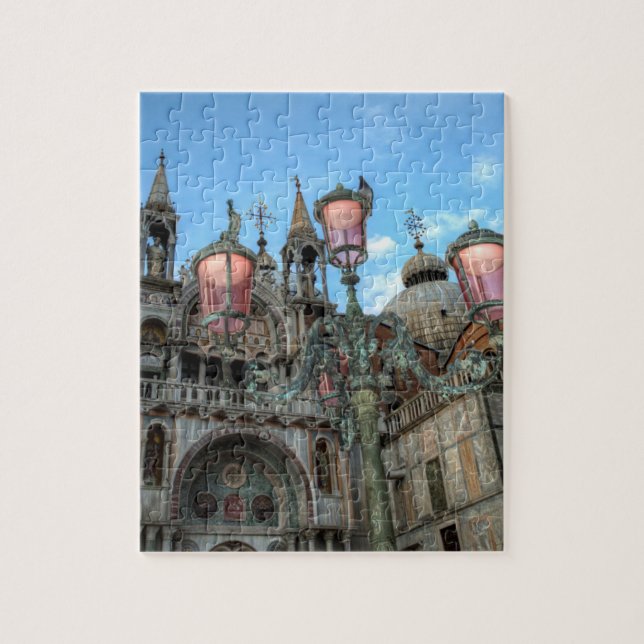 Puzzle St. Marks y lámpara, Venecia, Italia (Vertical)