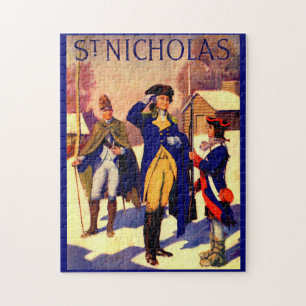 Puzzle St. Nicholas Febrero 1929 Portada de George Washin