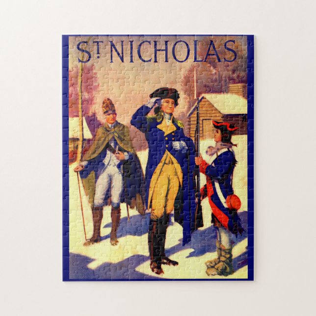 Puzzle St. Nicholas Febrero 1929 Portada de George Washin (Vertical)