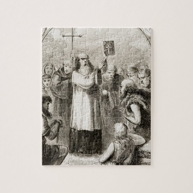 Puzzle St Patrick que muestra a la población de Irlanda (Vertical)