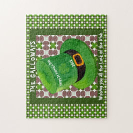 Puzzle St Patricks Day Leprechaun Gorra Monogram Irish Lu