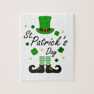 Puzzle St Patricks Leprechaun