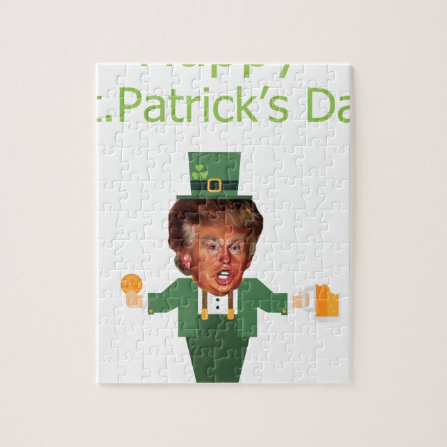 Puzzle st patricys trump leprechaun (Vertical)