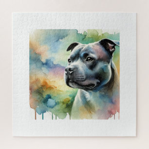 Puzzle Staffordshire Bull Terrier in Light 100924AREF144