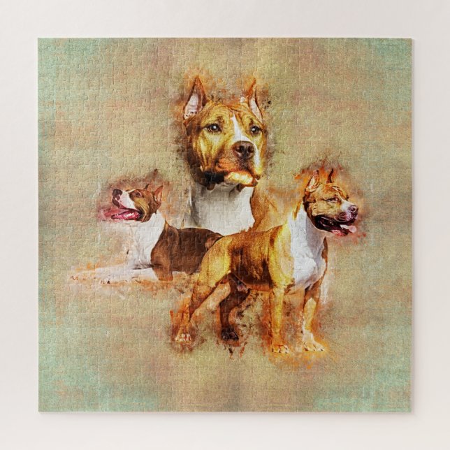 Puzzle Staffordshire Terrier americano - Amstaff (Vertical)