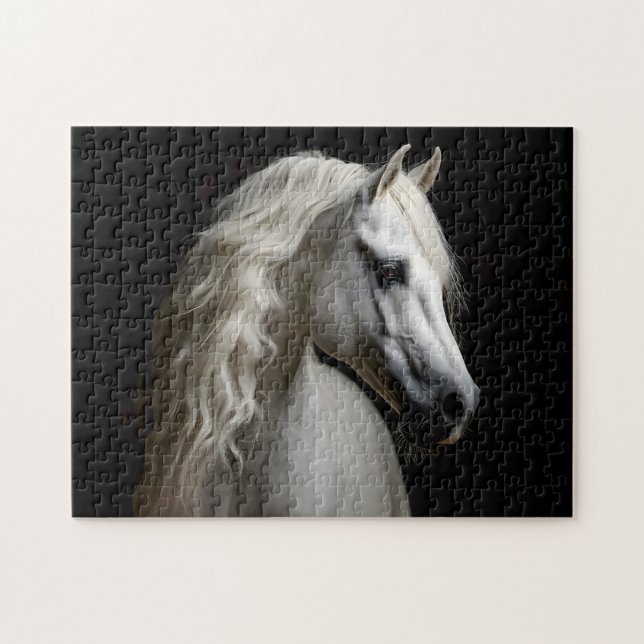 Puzzle Stallion blanco andaluz (Horizontal)
