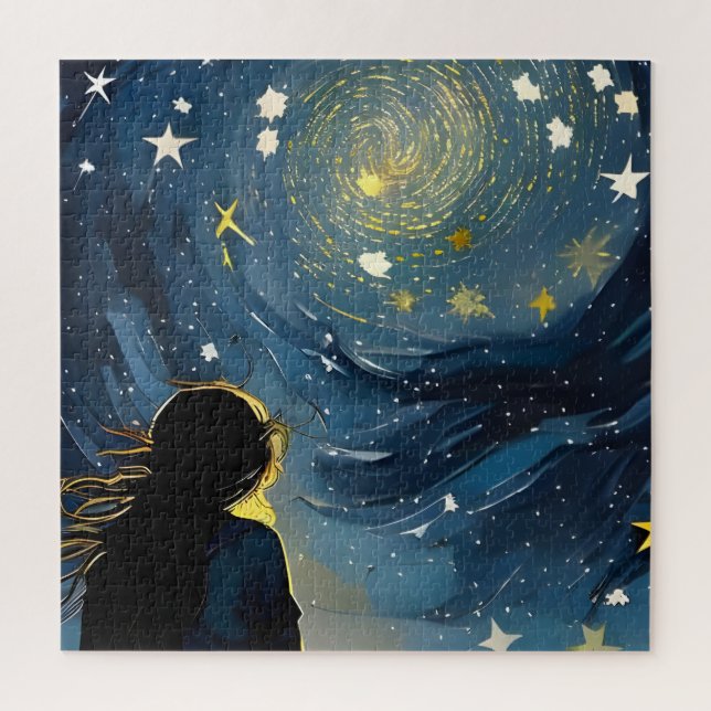 Puzzle Star Gazing Woman (Vertical)