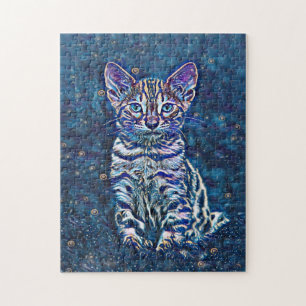 Puzzle Starry Night Kitten