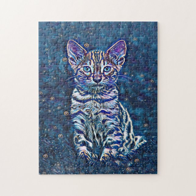 Puzzle Starry Night Kitten (Vertical)