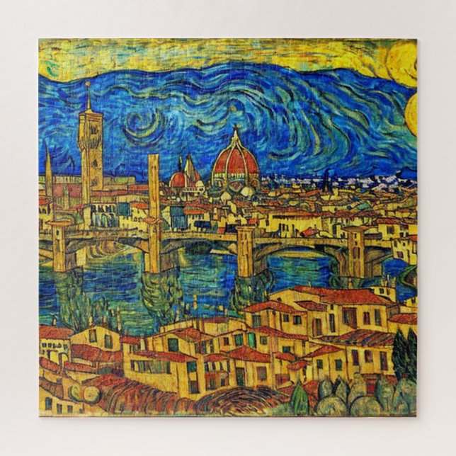 Puzzle Starry Starry Night Florence Italia (Vertical)