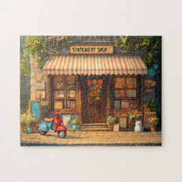 Puzzle Stationery Shop Parisiense Cosy Street Scene con C