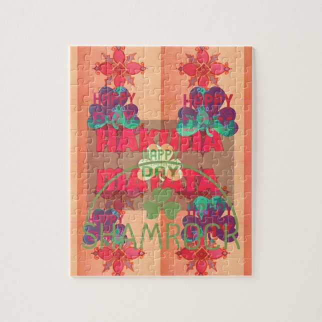 Puzzle Stay Blessed Happy Saint Patrick's Day Hakuna Mata (Vertical)