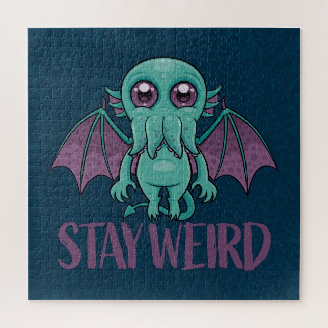 Puzzle Stay Weird Cute Cthulhu Monster (Vertical)