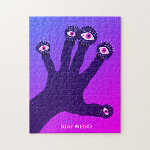 Puzzle Stay Weird Funny Stranepy Psychedelic Jigsaw