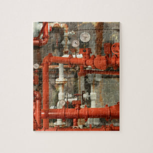 Puzzle Steampunk - Dolor de cabeza de la tubería roja