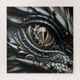 Puzzle Steampunk Dragon Oye Closeup Ai Art