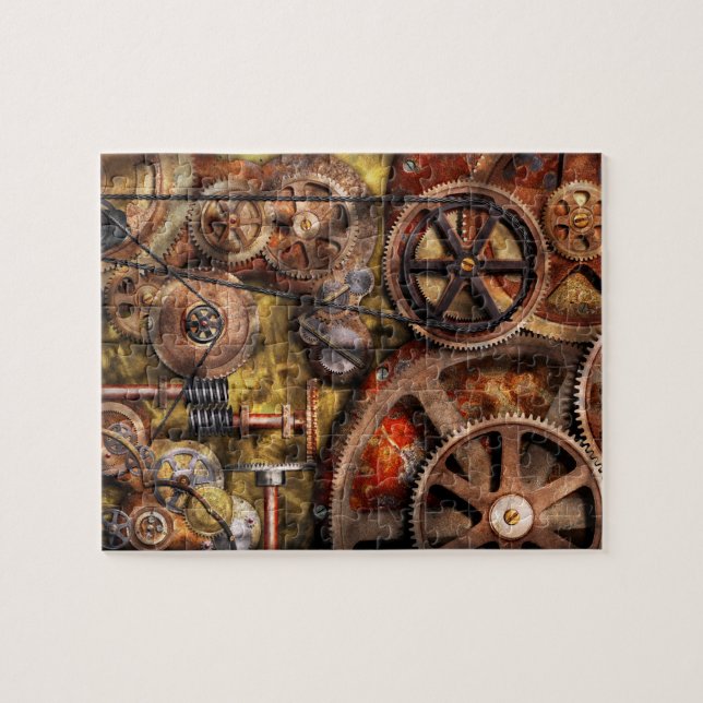 Puzzle Steampunk - engranajes - funcionamientos internos (Horizontal)