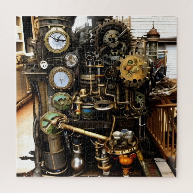 Puzzle Steampunk Good Luck Generator (Vertical)
