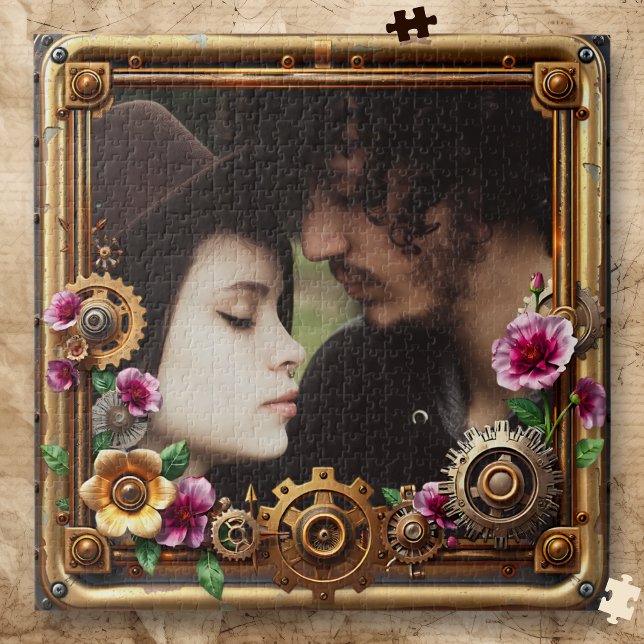 Puzzle Steampunk Gothic Romantic Photo Personalized (Subido por el creador)