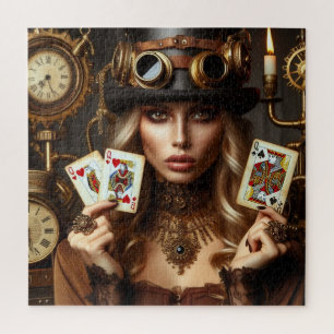 Puzzle Steampunk Hermosa Reina De Corazones