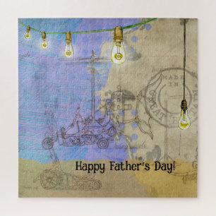 Puzzle Steampunk Mechank Edison Light Bulb Architect