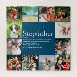 Puzzle Stepfather, Stepdad Definition 12 Photo Blue Fun