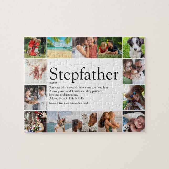 Puzzle Stepfather, Stepdad Definition 14 Photo Fun (Horizontal)