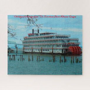 Puzzle Stern Wheeler Oregon. Felicitaciones de Navidad