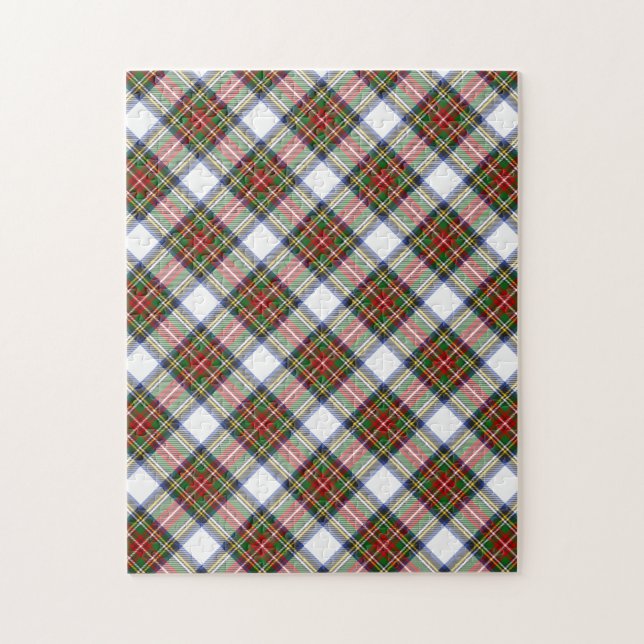 Puzzle Stewart Royal Dress Clan Tartan Plaid Pattern (Vertical)