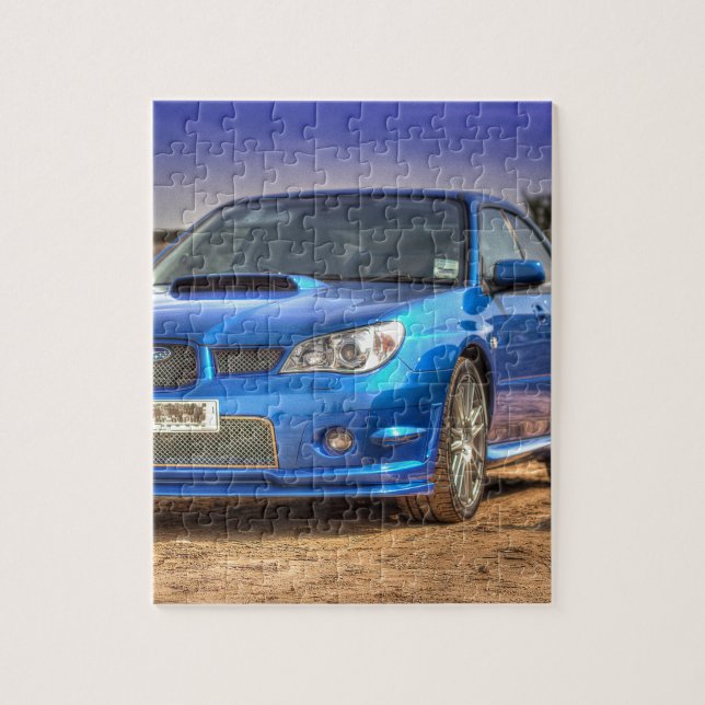 Puzzle STi "Hawkeye" de Subaru Impreza en azul (Vertical)